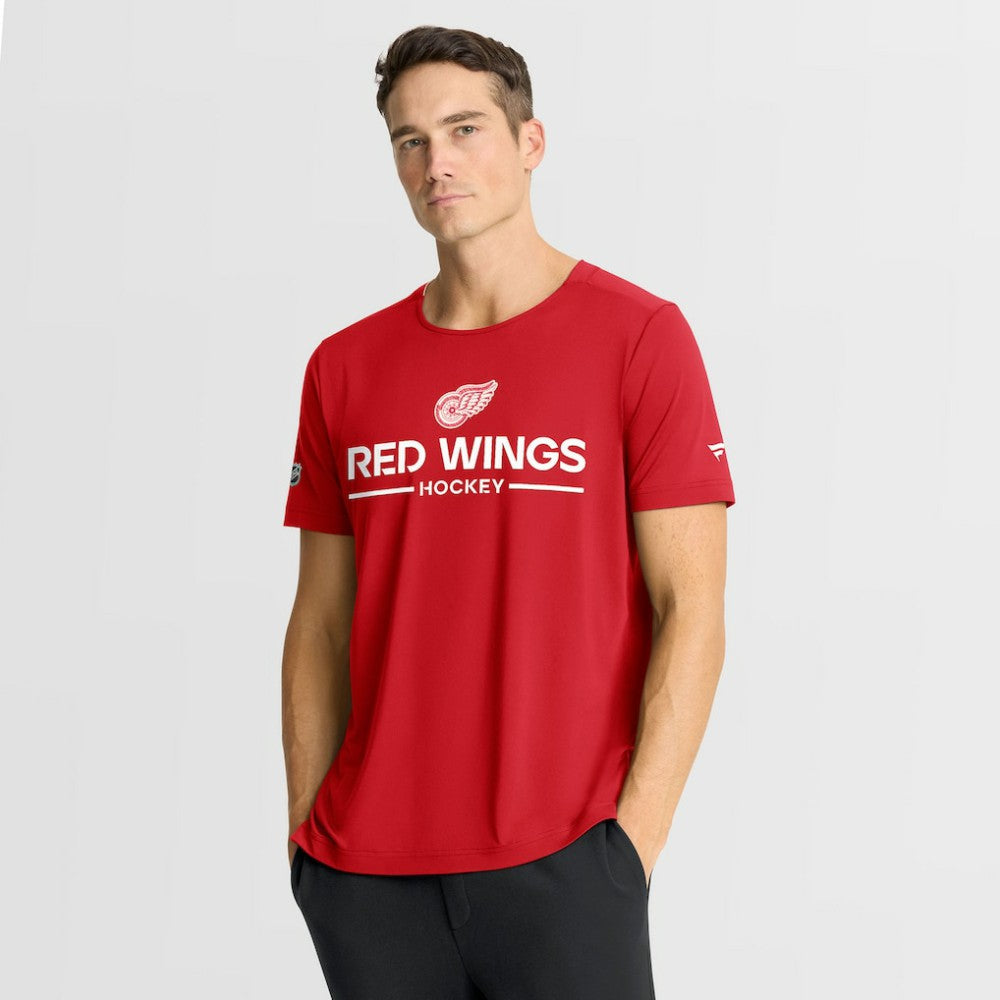 Detroit Red Wings Fanatics Authentic Pro Centennial Rink Tech T-Shirt - Red - NHL 202495634