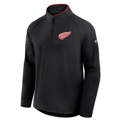 Detroit Red Wings Fanatics Authentic Pro Rink Training Quarter-Zip Pullover - Black - NHL 202495645