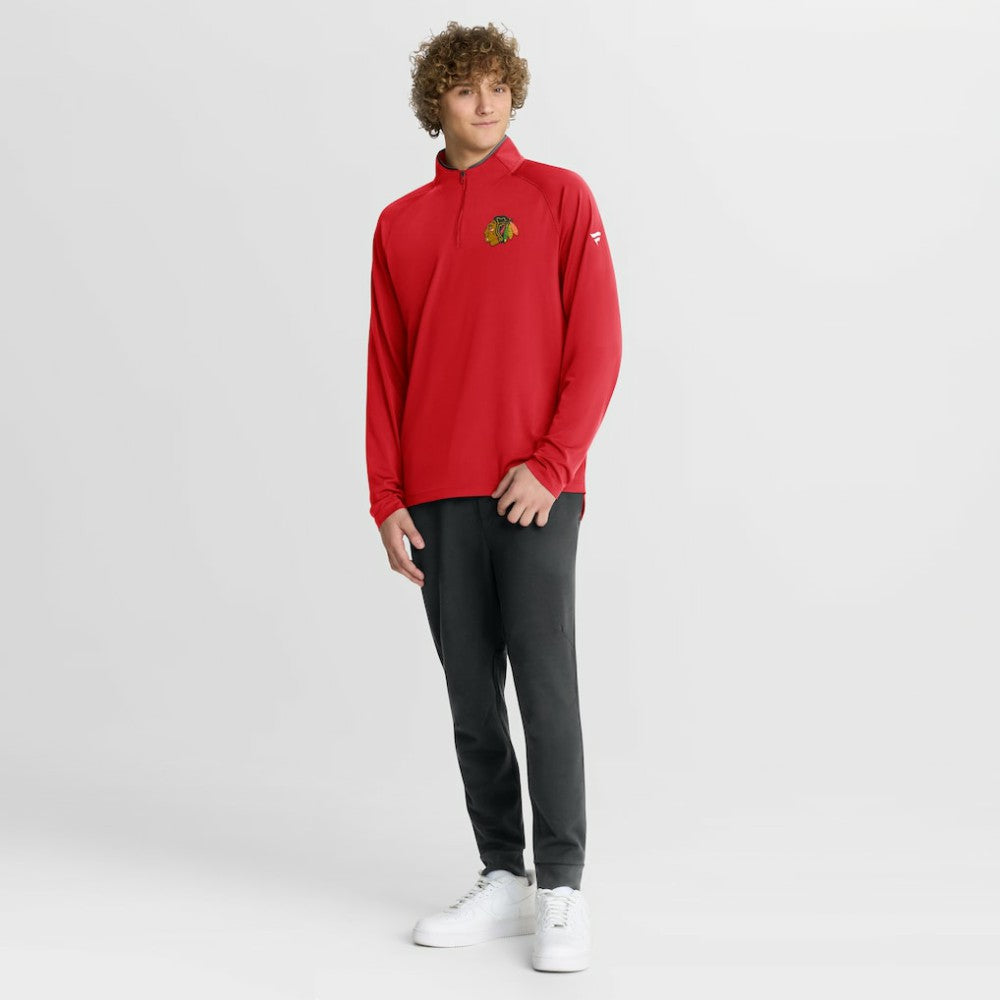 Chicago Blackhawks Fanatics Authentic Pro Rink Training Quarter-Zip Pullover - Red - NHL 202495649