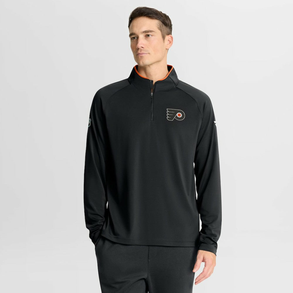 Philadelphia Flyers Fanatics Authentic Pro Rink Training Quarter-Zip Pullover - Black - NHL 202495651