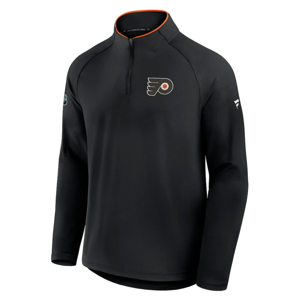 Philadelphia Flyers Fanatics Authentic Pro Rink Training Quarter-Zip Pullover - Black - NHL 202495651