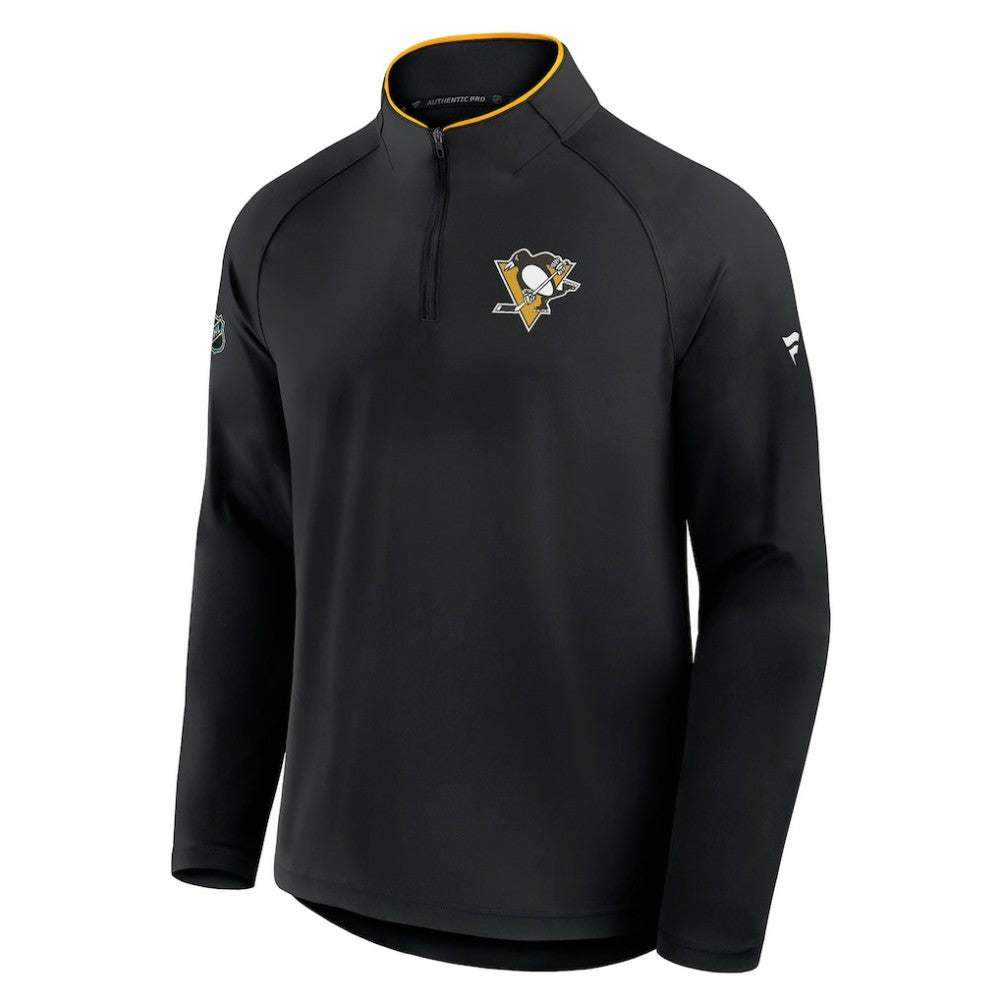 Pittsburgh Penguins Fanatics Authentic Pro Rink Training Quarter-Zip Pullover - Black - NHL 202495656