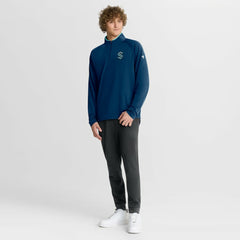 Seattle Kraken Fanatics Authentic Pro Rink Training Quarter-Zip Pullover - Deep Sea Blue - NHL 202495662