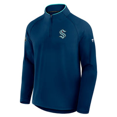 Seattle Kraken Fanatics Authentic Pro Rink Training Quarter-Zip Pullover - Deep Sea Blue - NHL 202495662
