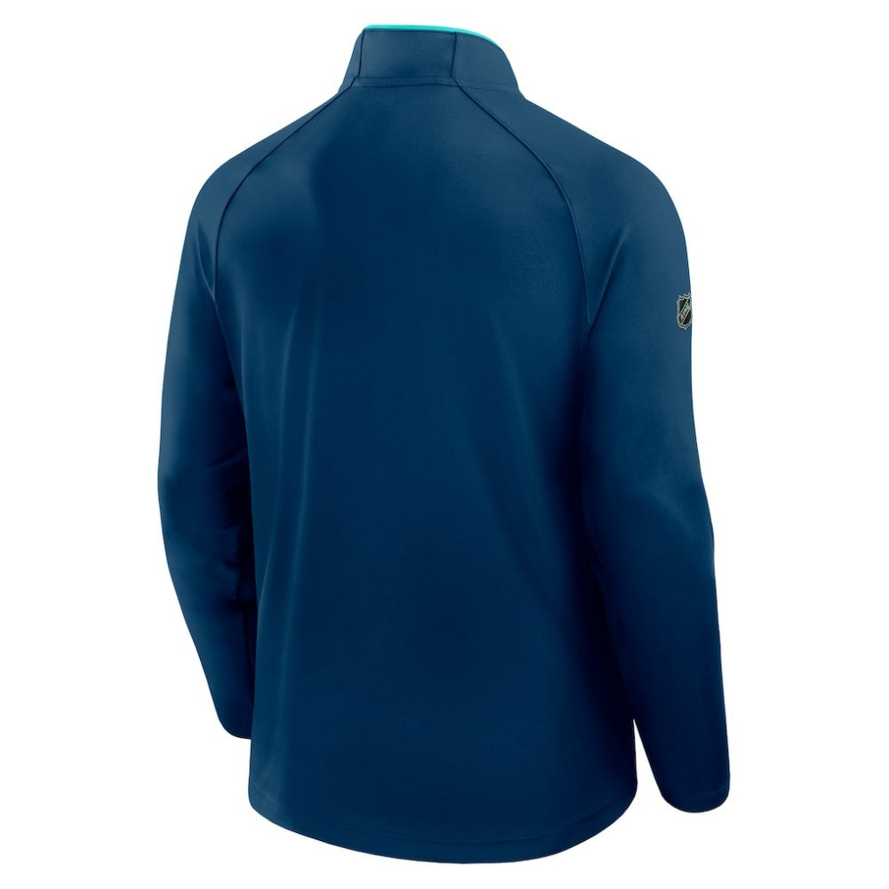 Seattle Kraken Fanatics Authentic Pro Rink Training Quarter-Zip Pullover - Deep Sea Blue - NHL 202495662