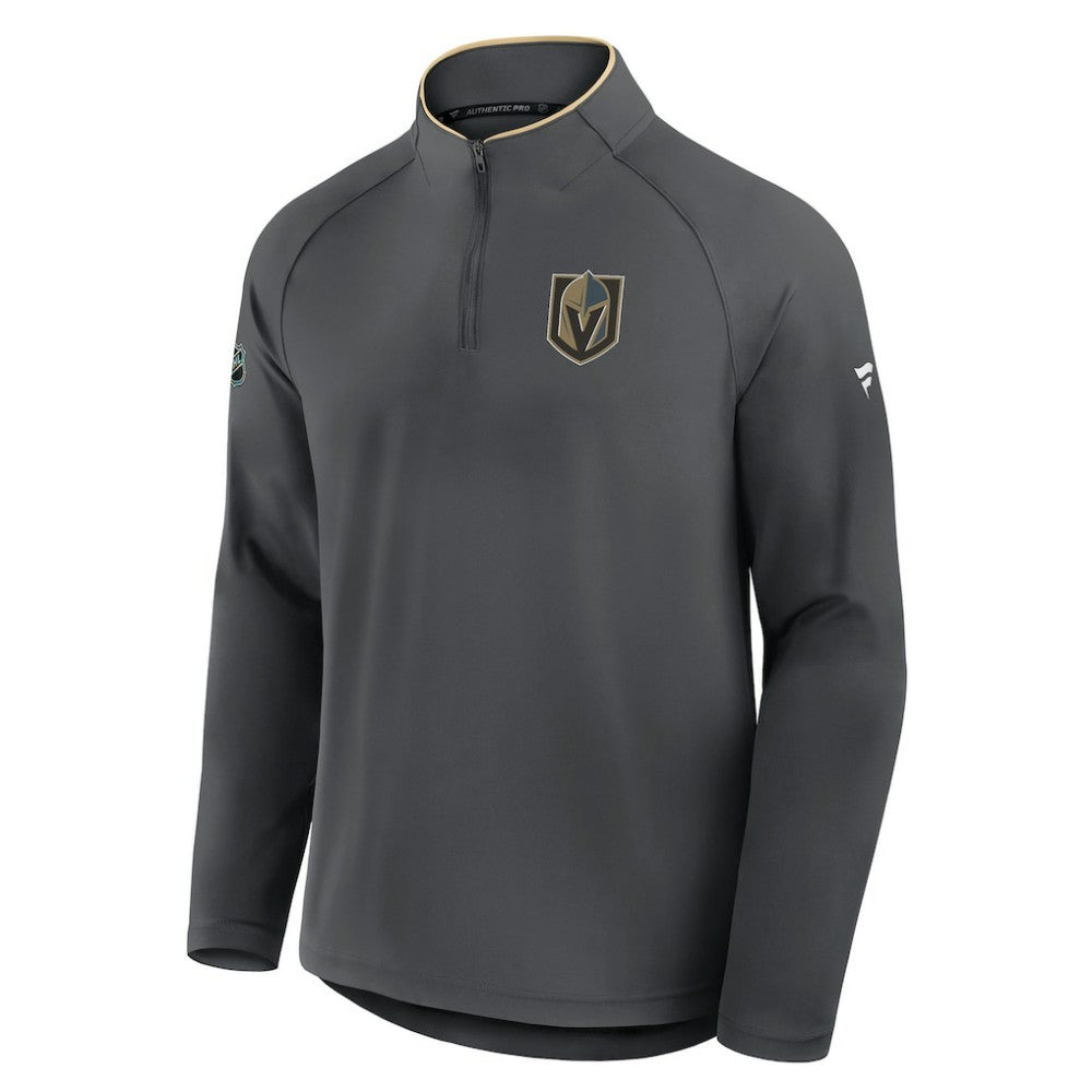 Vegas Golden Knights Fanatics Authentic Pro Rink Training Quarter-Zip Pullover - Gray - NHL 202495663