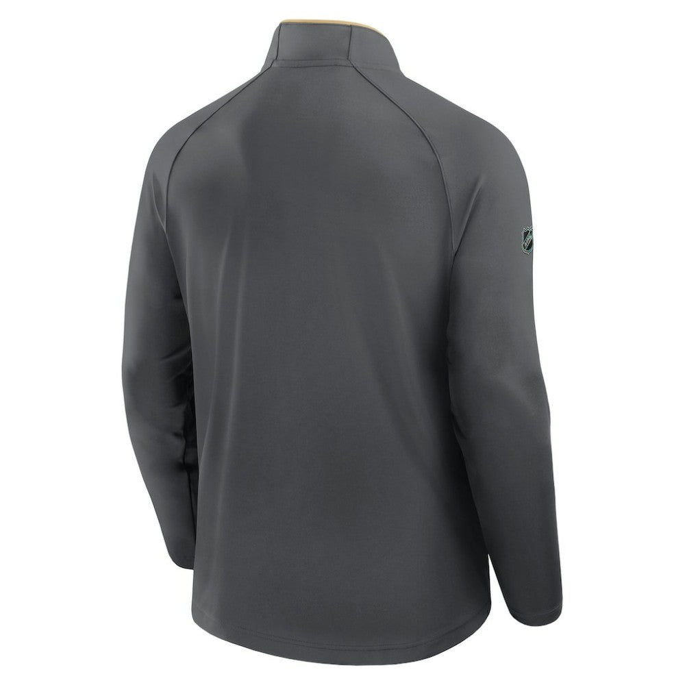 Vegas Golden Knights Fanatics Authentic Pro Rink Training Quarter-Zip Pullover - Gray - NHL 202495663
