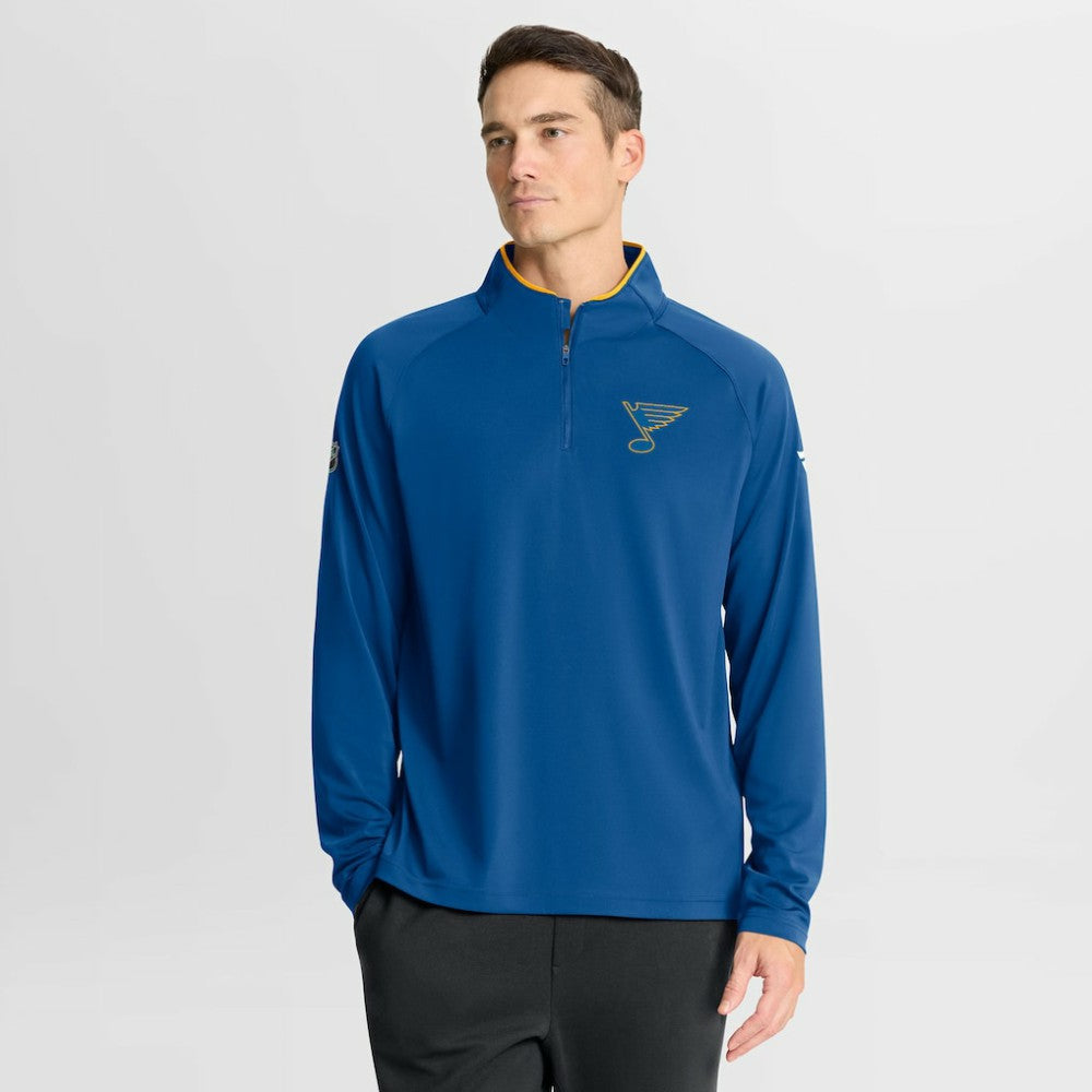 St. Louis Blues Fanatics Authentic Pro Rink Training Quarter-Zip Pullover - Blue - NHL 202495669