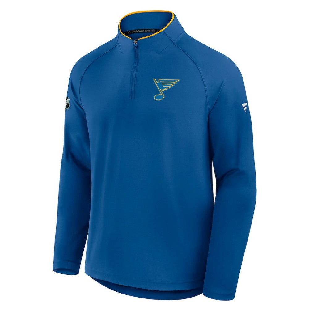 St. Louis Blues Fanatics Authentic Pro Rink Training Quarter-Zip Pullover - Blue - NHL 202495669