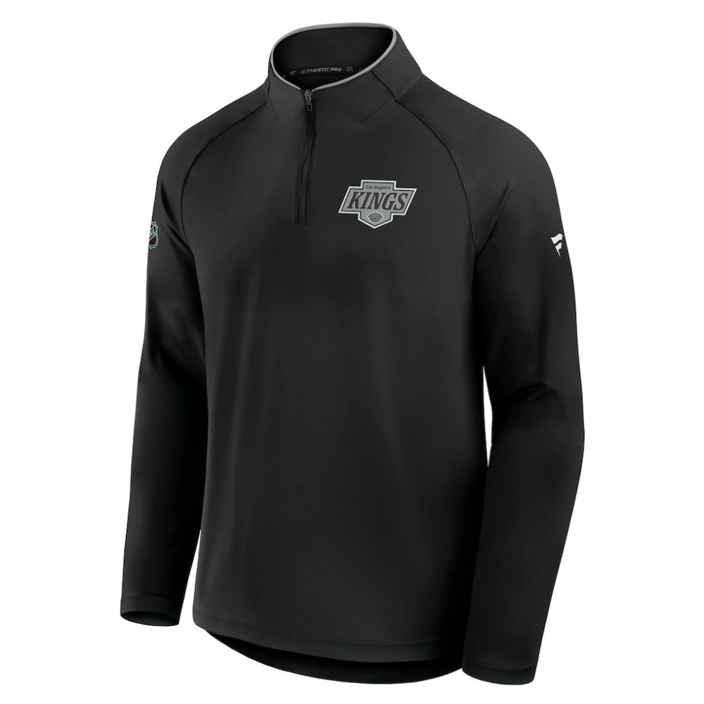 Los Angeles Kings Fanatics Authentic Pro Rink Training Quarter-Zip Pullover - Black - NHL 202495673