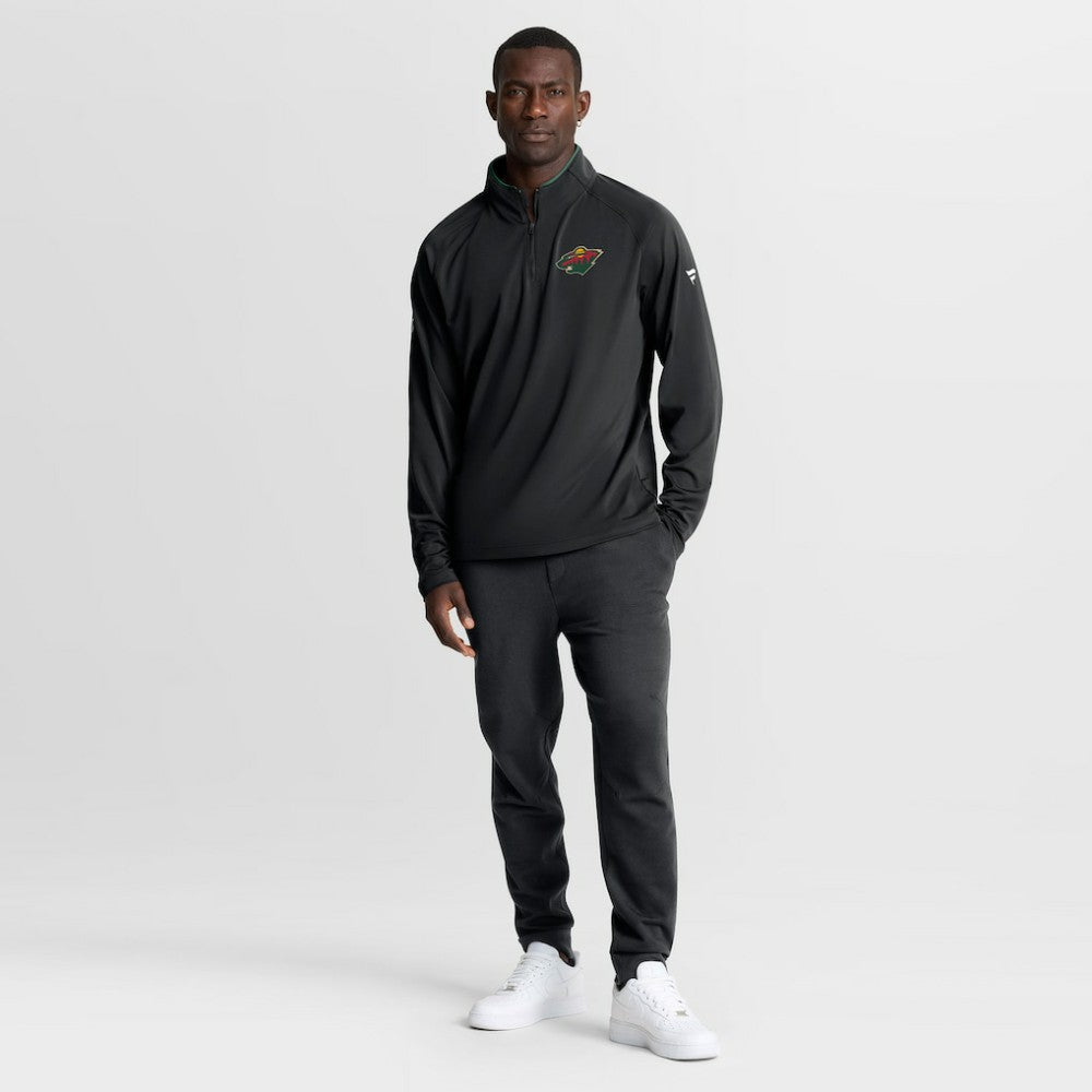 Minnesota Wild Fanatics Authentic Pro Rink Training Quarter-Zip Pullover - Black - NHL 202495677