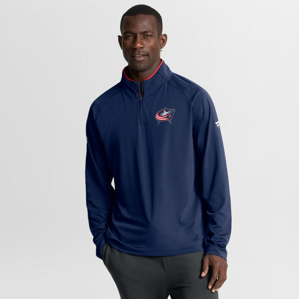 Columbus Blue Jackets Fanatics Authentic Pro Rink Training Quarter-Zip Pullover - Navy - NHL 202495681