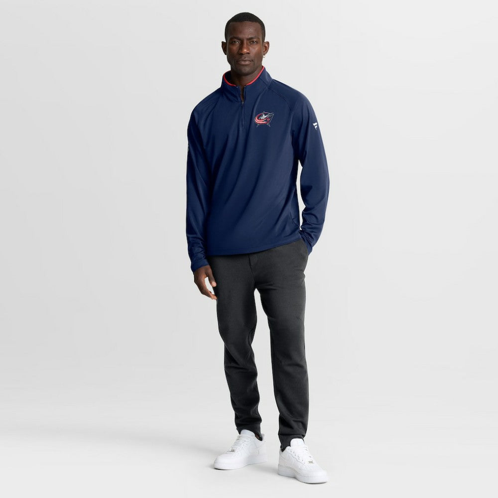 Columbus Blue Jackets Fanatics Authentic Pro Rink Training Quarter-Zip Pullover - Navy - NHL 202495681