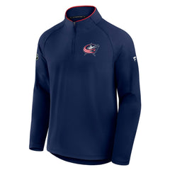 Columbus Blue Jackets Fanatics Authentic Pro Rink Training Quarter-Zip Pullover - Navy - NHL 202495681