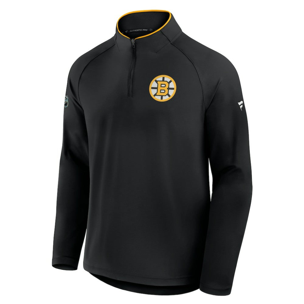 Boston Bruins Fanatics Authentic Pro Rink Training Quarter-Zip Pullover - Black - NHL 202495689