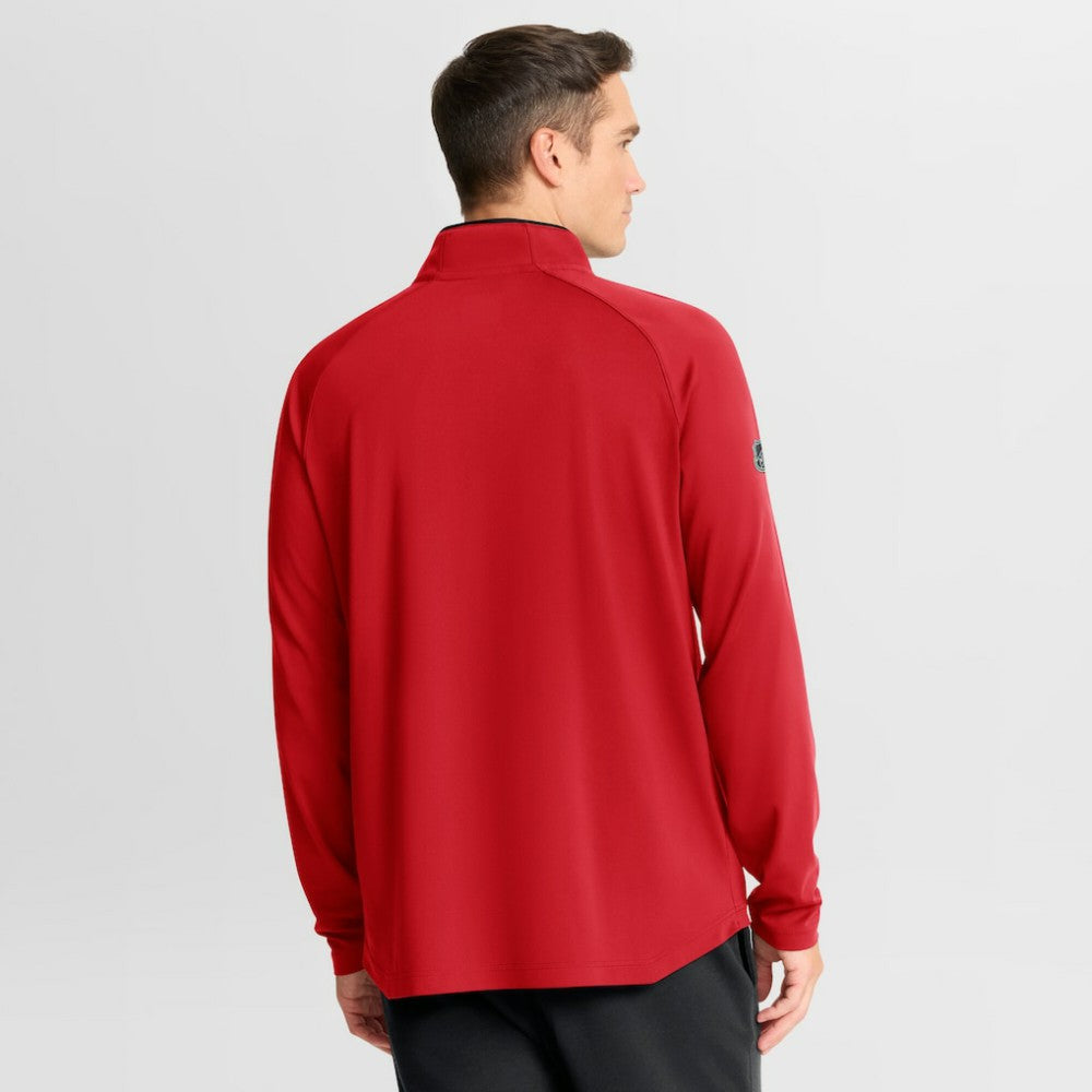Chicago Blackhawks Fanatics Authentic Pro Rink Training Centennial Raglan Quarter-Zip Pullover - Red - NHL 202495703
