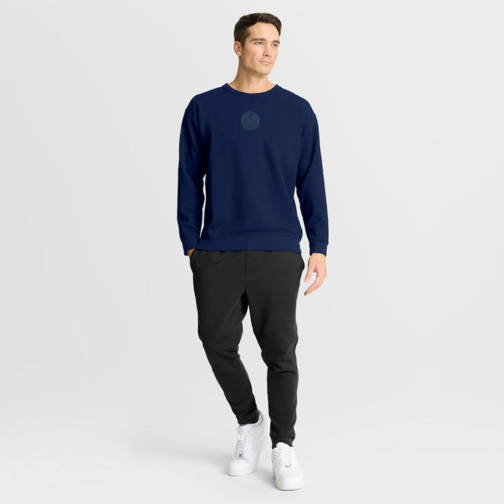 Edmonton Oilers Fanatics Authentic Pro Road Tri-Blend Sweatshirt - Navy - NHL 202495746