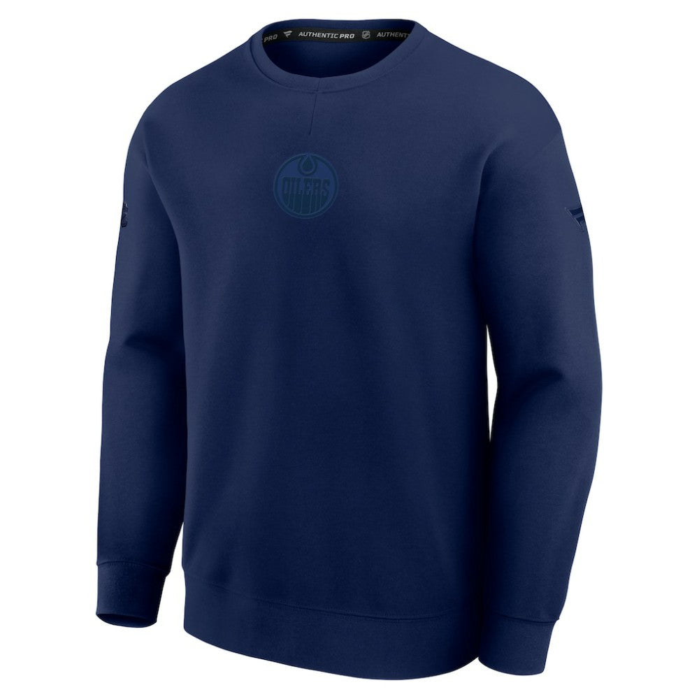 Edmonton Oilers Fanatics Authentic Pro Road Tri-Blend Sweatshirt - Navy - NHL 202495746