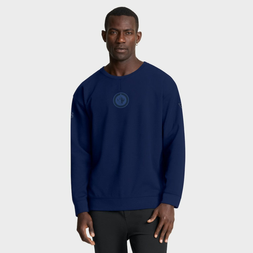 Winnipeg Jets Fanatics Authentic Pro Road Tri-Blend Sweatshirt - Navy - NHL 202495752