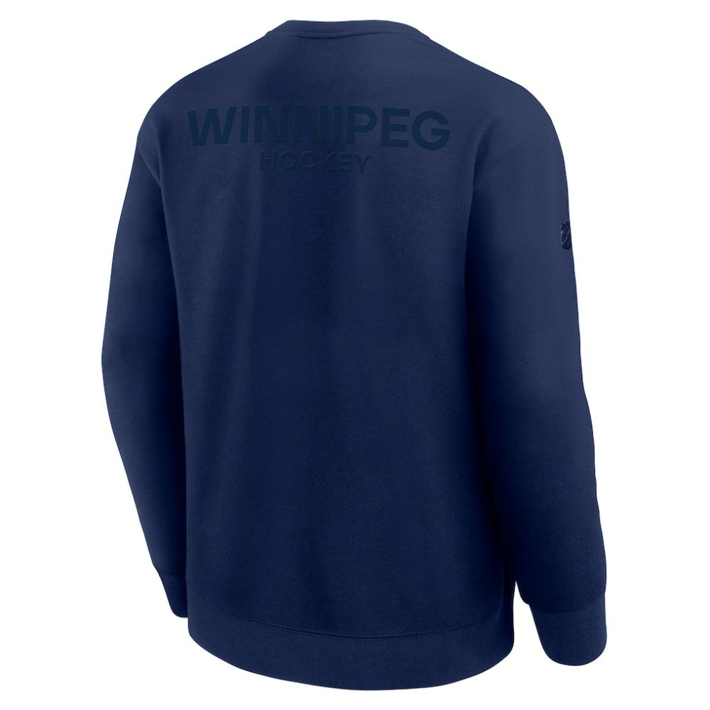 Winnipeg Jets Fanatics Authentic Pro Road Tri-Blend Sweatshirt - Navy - NHL 202495752