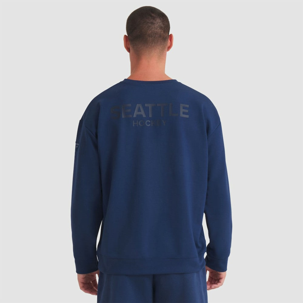 Seattle Kraken Fanatics Authentic Pro Road Tri-Blend Sweatshirt - Deep Sea Blue - NHL 202495759