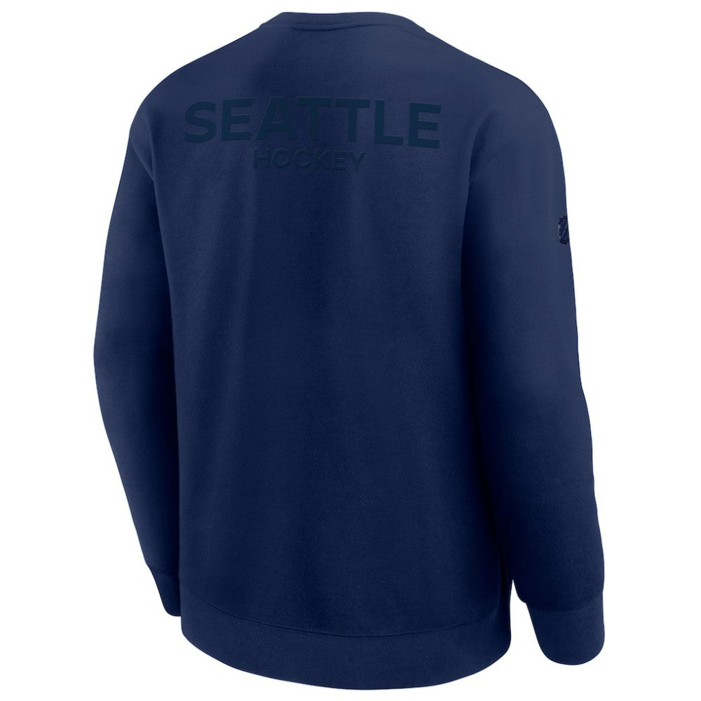 Seattle Kraken Fanatics Authentic Pro Road Tri-Blend Sweatshirt - Deep Sea Blue - NHL 202495759