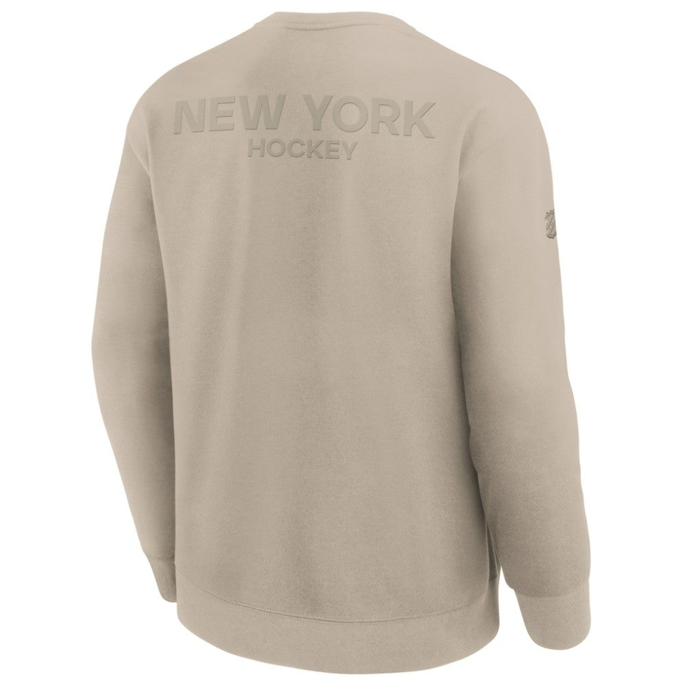 New York Islanders Fanatics Authentic Pro Road Tri-Blend Sweatshirt - Tan - NHL 202495770