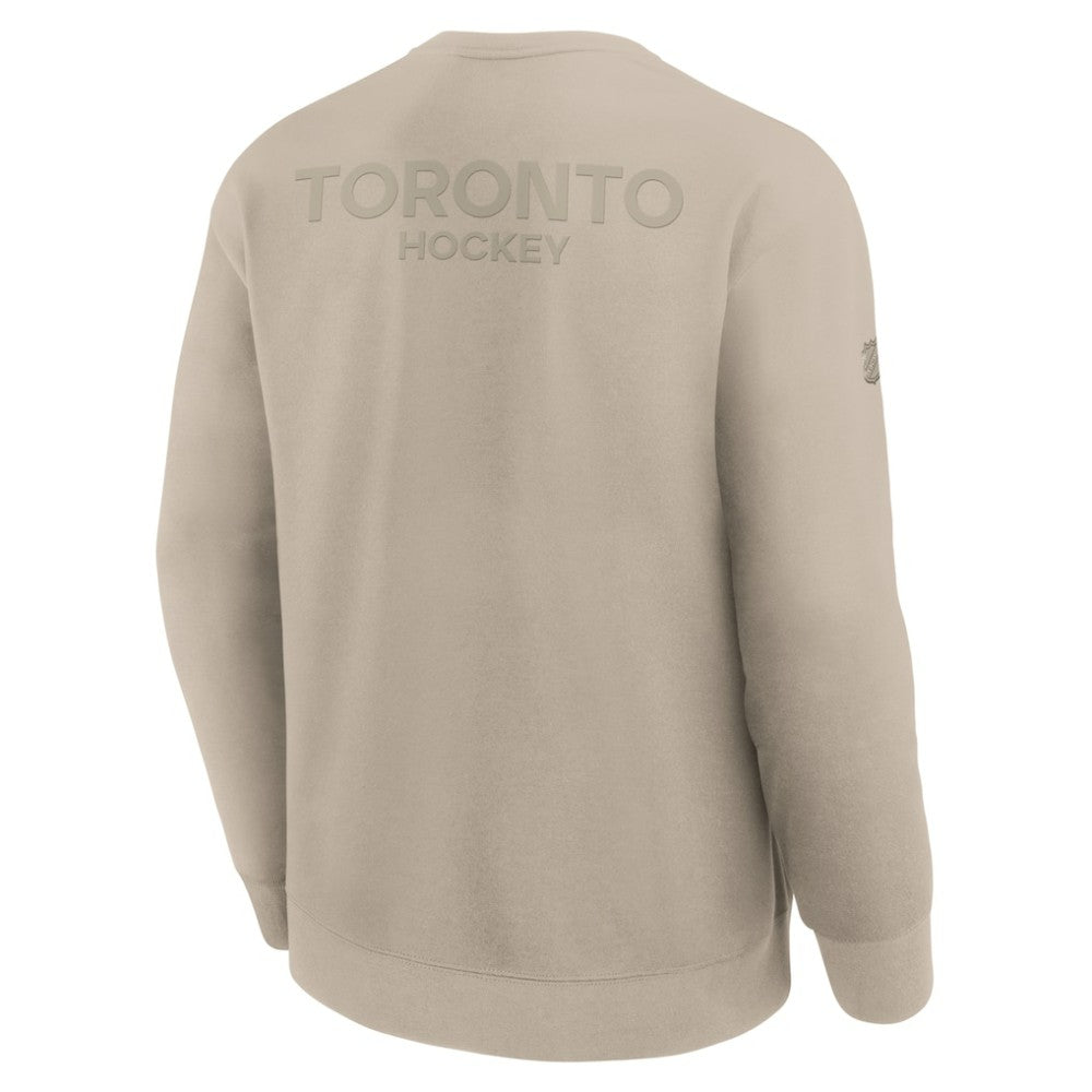 Toronto Maple Leafs Fanatics Authentic Pro Road Tri-Blend Sweatshirt - Tan - NHL 202495778