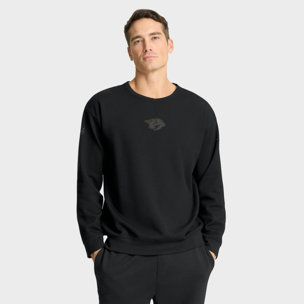 Nashville Predators Fanatics Authentic Pro Road Tri-Blend Sweatshirt - Black - NHL 202495782