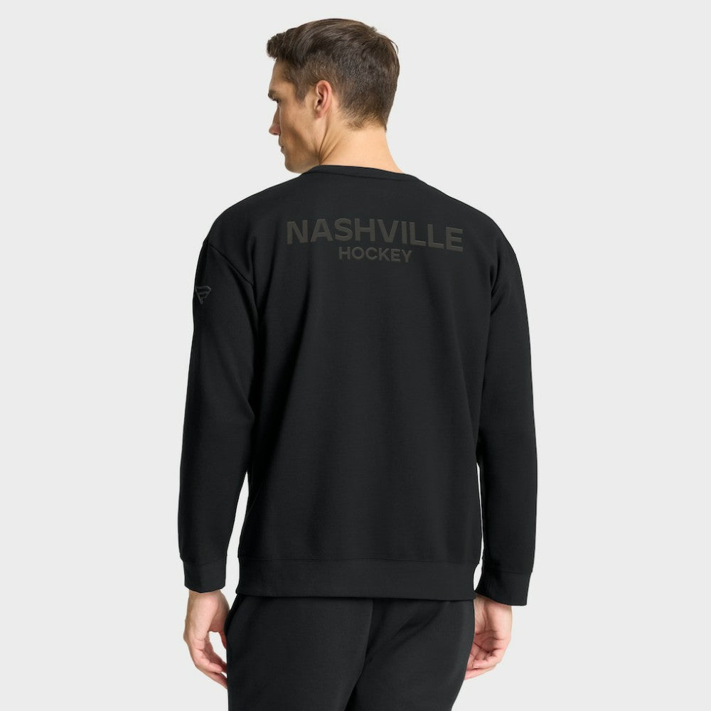Nashville Predators Fanatics Authentic Pro Road Tri-Blend Sweatshirt - Black - NHL 202495782