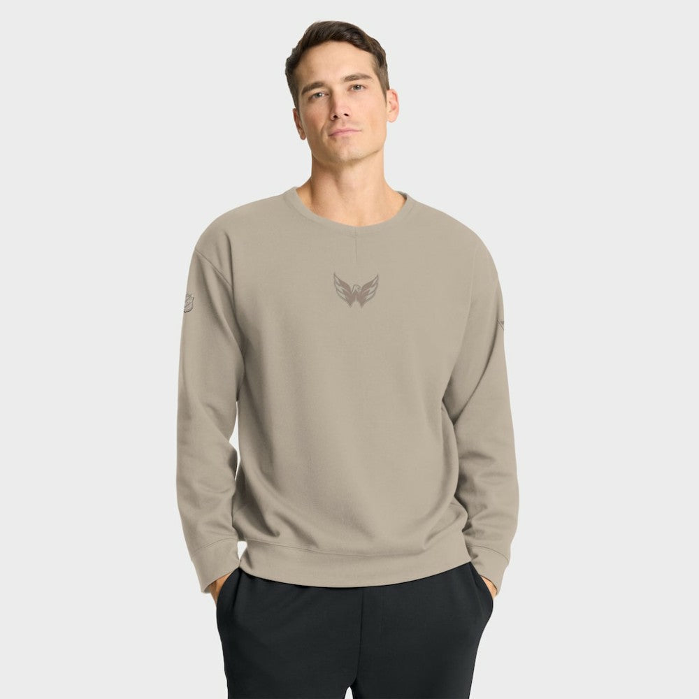 Washington Capitals Fanatics Authentic Pro Road Tri-Blend Sweatshirt - Tan - NHL 202495799