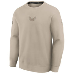 Washington Capitals Fanatics Authentic Pro Road Tri-Blend Sweatshirt - Tan - NHL 202495799