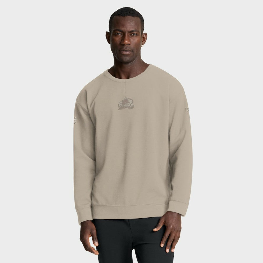 Colorado Avalanche Fanatics Authentic Pro Road Tri-Blend Sweatshirt - Tan - NHL 202495804
