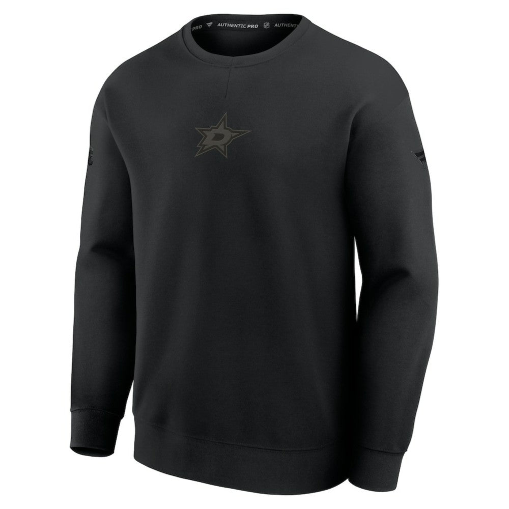 Dallas Stars Fanatics Authentic Pro Road Tri-Blend Sweatshirt - Black - NHL 202495816