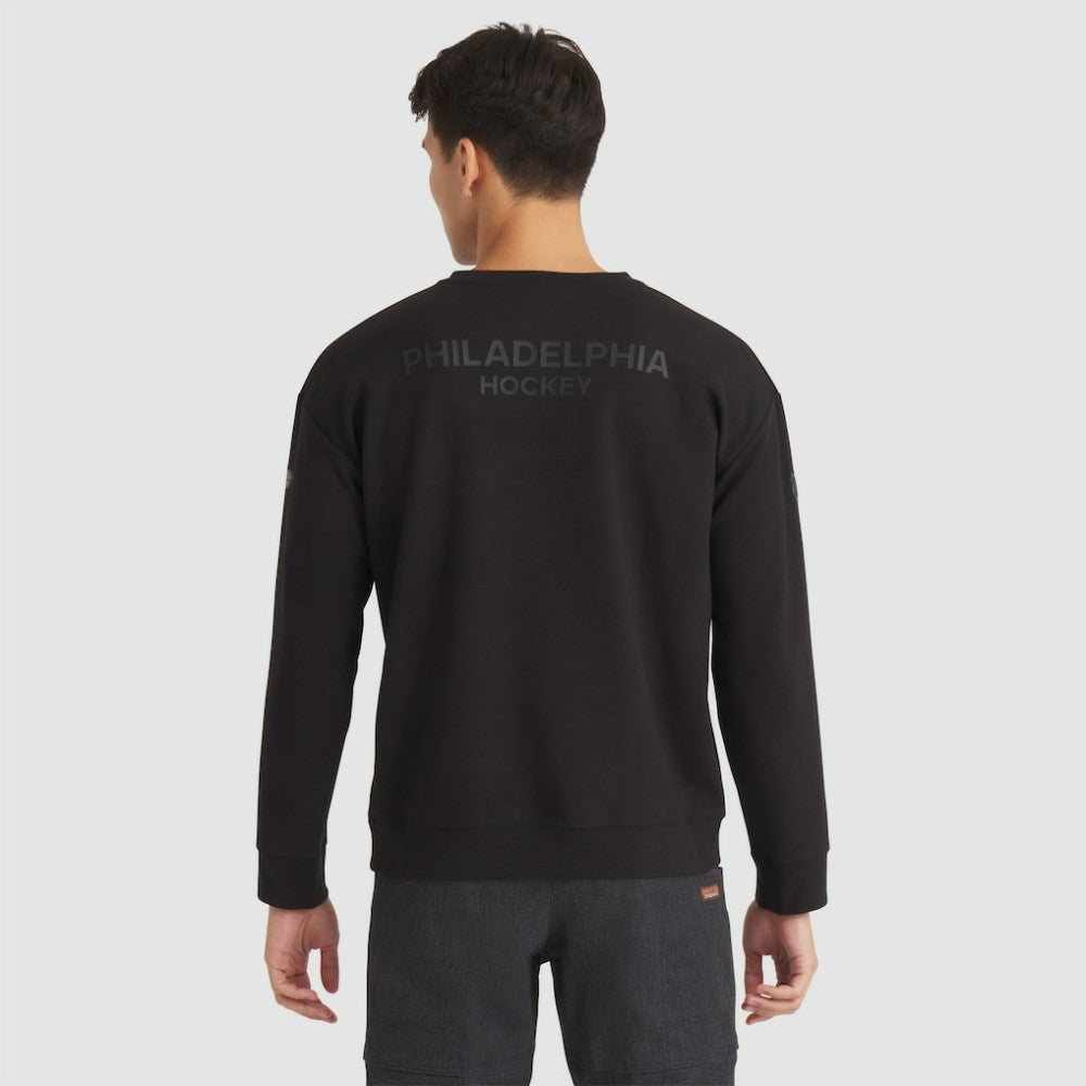 Philadelphia Flyers Fanatics Authentic Pro Road Tri-Blend Sweatshirt - Black - NHL 202495826