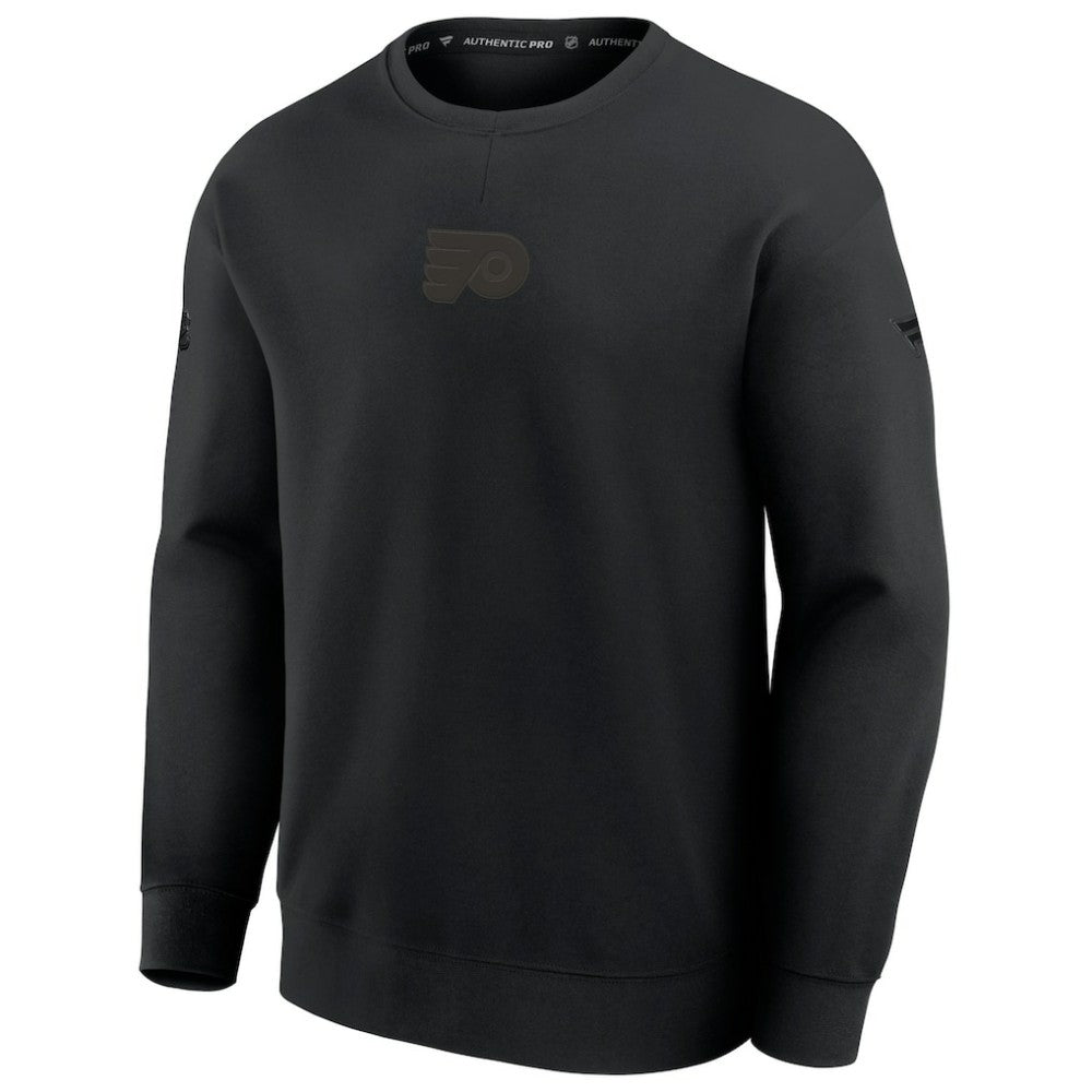 Philadelphia Flyers Fanatics Authentic Pro Road Tri-Blend Sweatshirt - Black - NHL 202495826