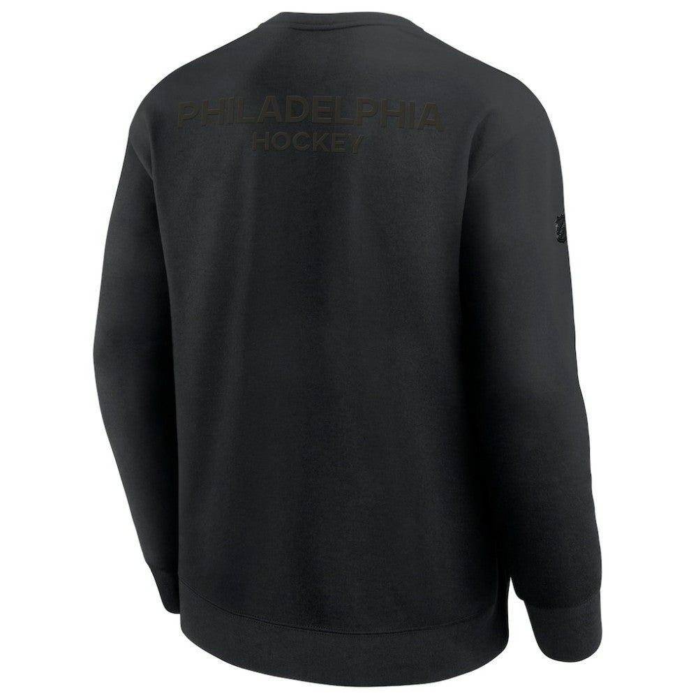 Philadelphia Flyers Fanatics Authentic Pro Road Tri-Blend Sweatshirt - Black - NHL 202495826