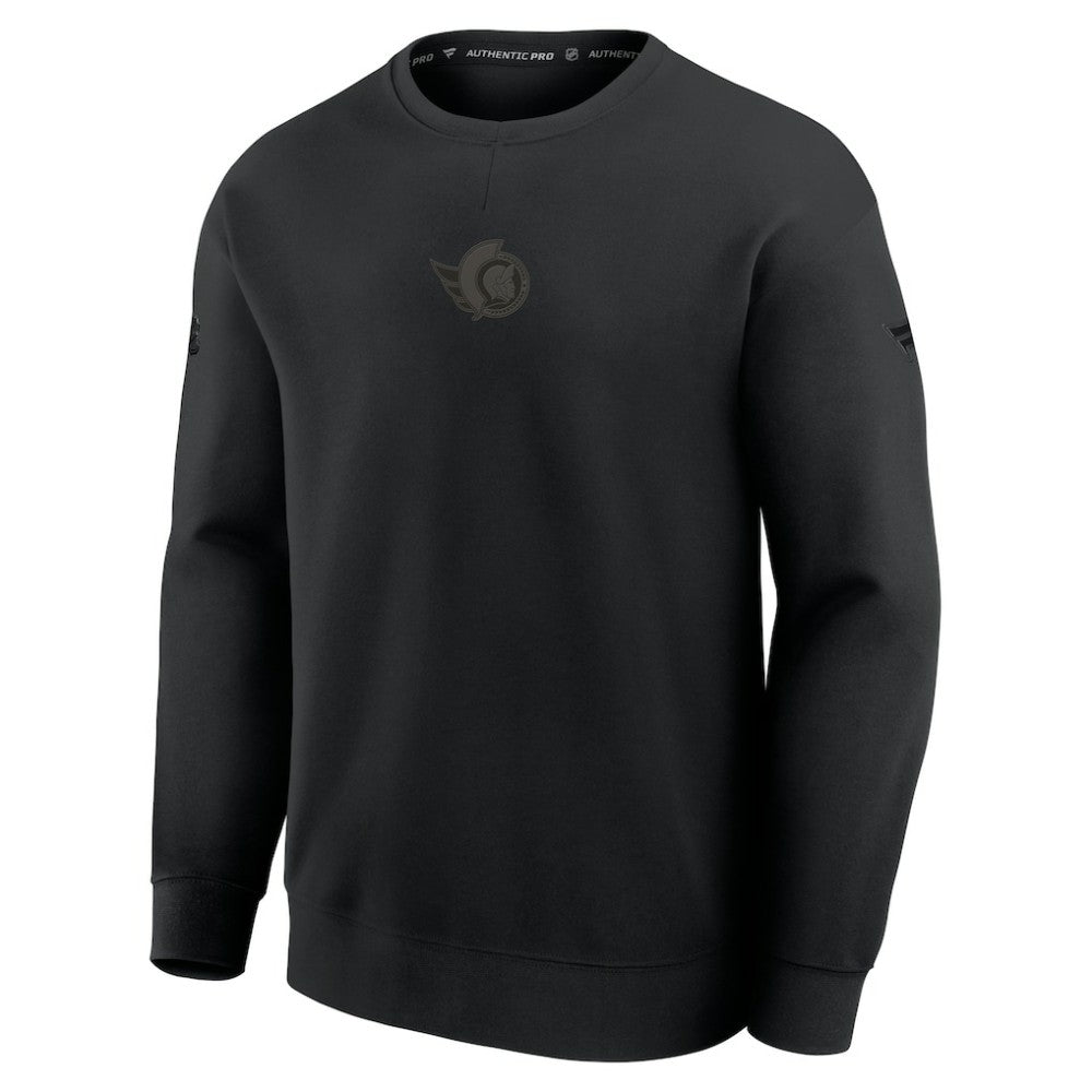 Ottawa Senators Fanatics Authentic Pro Road Tri-Blend Sweatshirt - Black - NHL 202495834