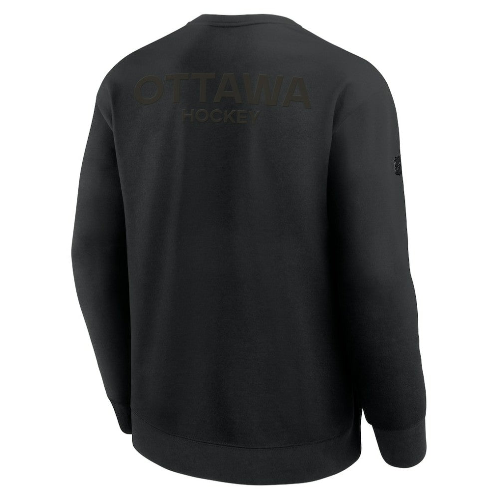 Ottawa Senators Fanatics Authentic Pro Road Tri-Blend Sweatshirt - Black - NHL 202495834