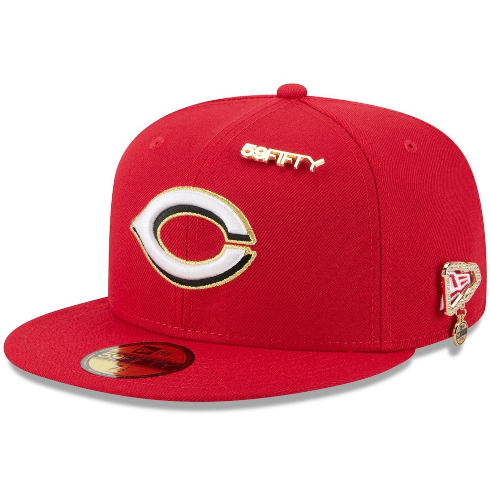 Cincinnati Reds New Era 2025 59FIFTY Day 59FIFTY Fitted Hat with Pins - Red - New Era Online