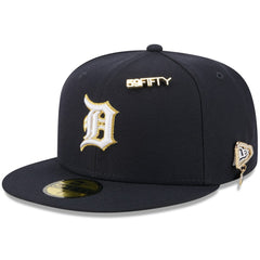 Detroit Tigers New Era 2025 59FIFTY Day 59FIFTY Fitted Hat with Pins - Navy - New Era Lifestyle