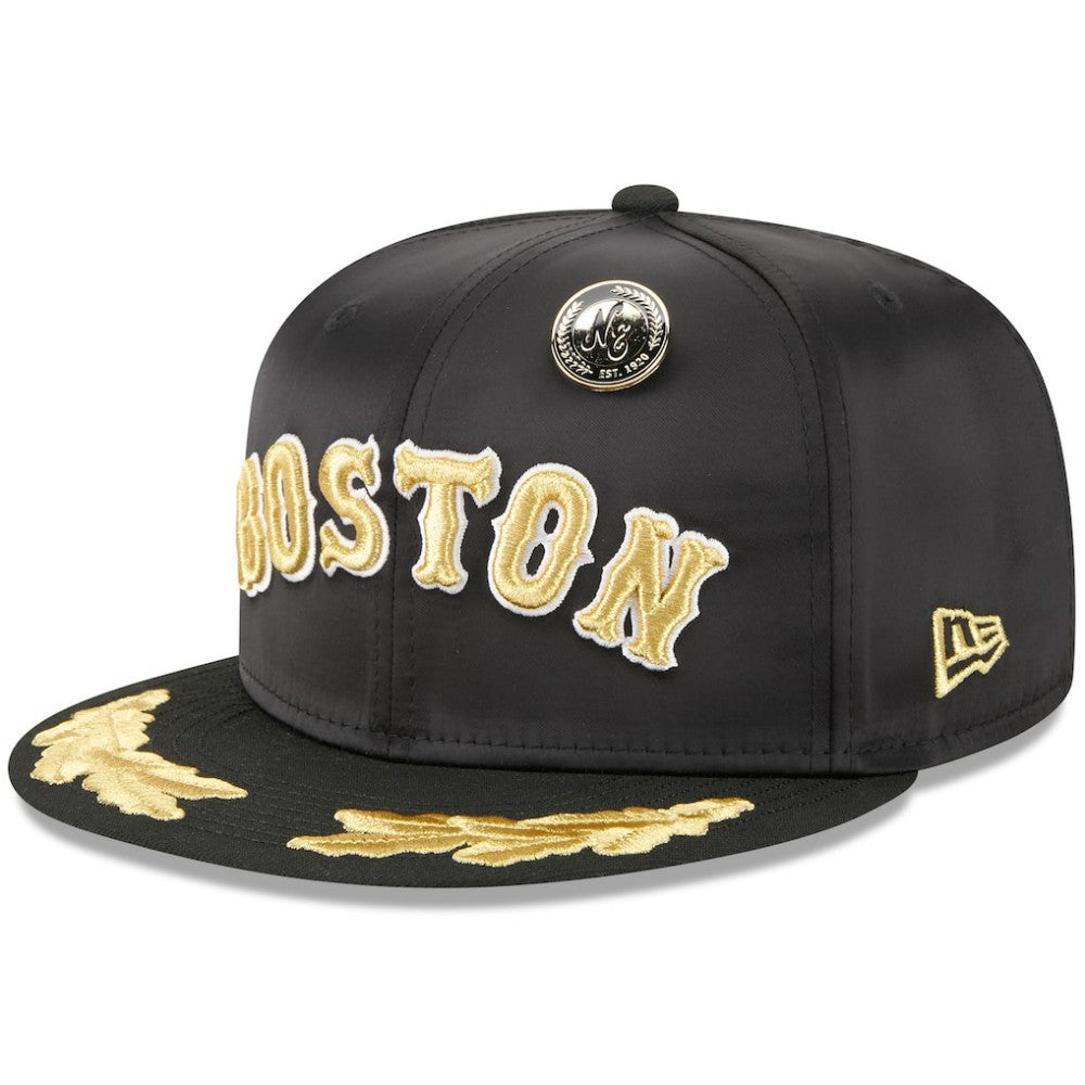 Boston Red Sox New Era 2025 59FIFTY Day Gold Leaf 59FIFTY Fitted Hat - Black - New Era Lifestyle