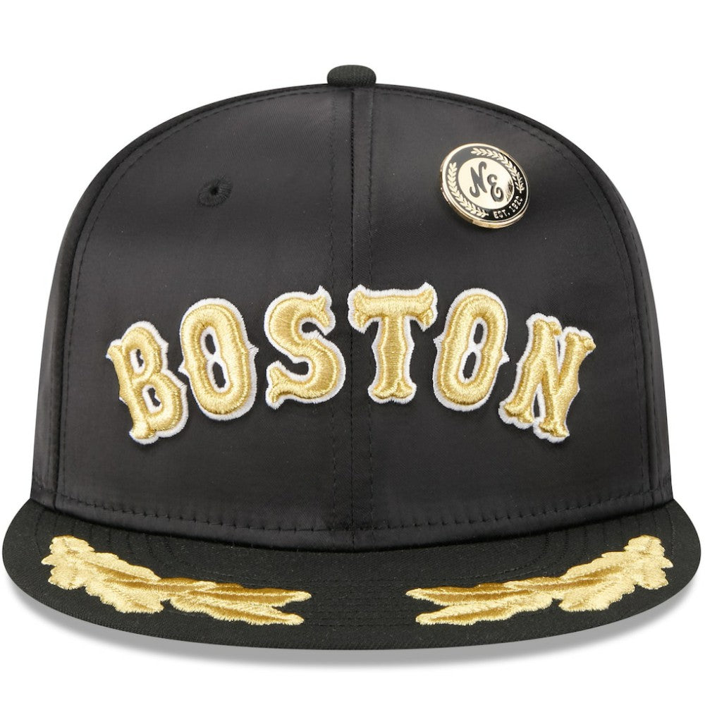 Boston Red Sox New Era 2025 59FIFTY Day Gold Leaf 59FIFTY Fitted Hat - Black - New Era Lifestyle
