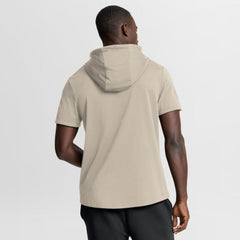 Detroit Red Wings Fanatics Authentic Pro Road Short Sleeve Hoodie - Tan - NHL 202496094