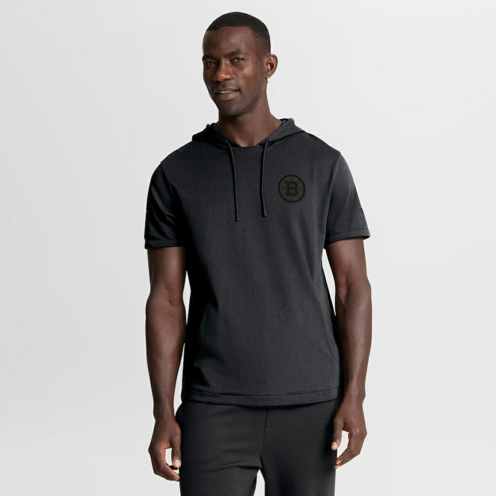 Boston Bruins Fanatics Authentic Pro Road Short Sleeve Hoodie - Black - NHL 202496154