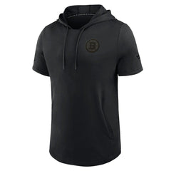 Boston Bruins Fanatics Authentic Pro Road Short Sleeve Hoodie - Black - NHL 202496154