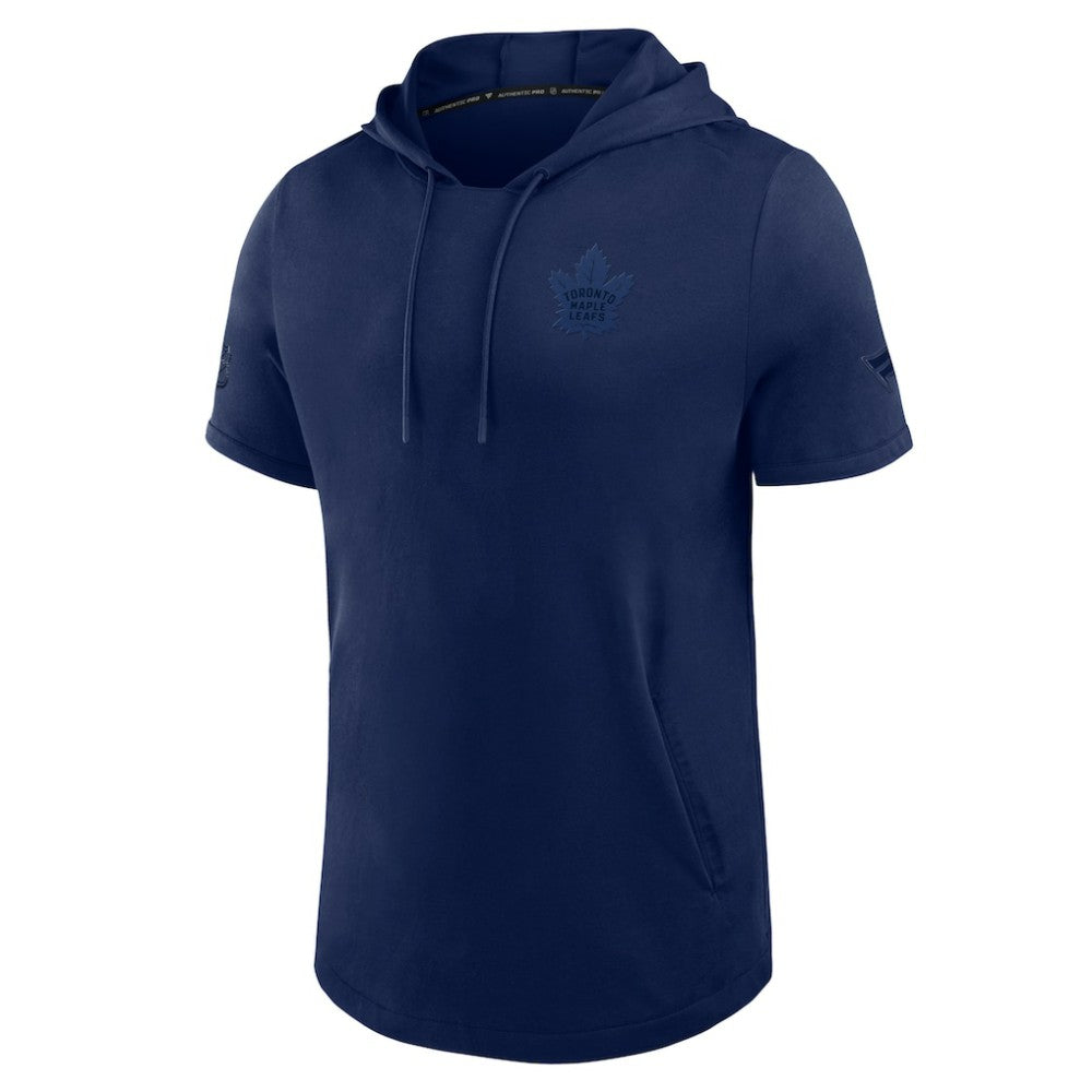 Toronto Maple Leafs Fanatics Authentic Pro Road Short Sleeve Hoodie - Navy - NHL 202496170
