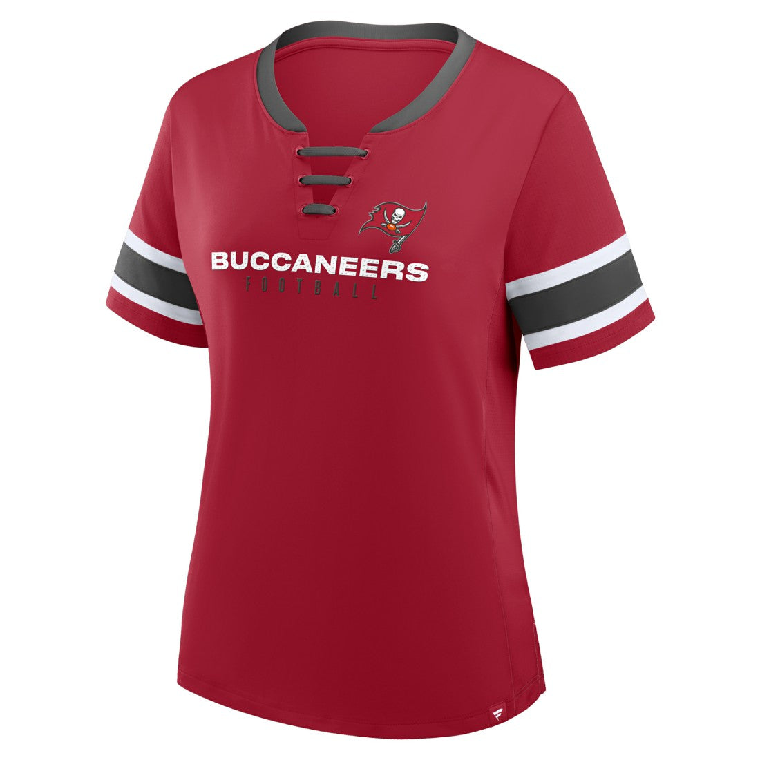 Fanatics Tampa Bay Buccaneers Women's Redzone Draw Play Athena Lace-Up T-Shirt Red