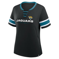 Fanatics Jacksonville Jaguars Women's Redzone Draw Play Athena Lace-Up T-Shirt Black