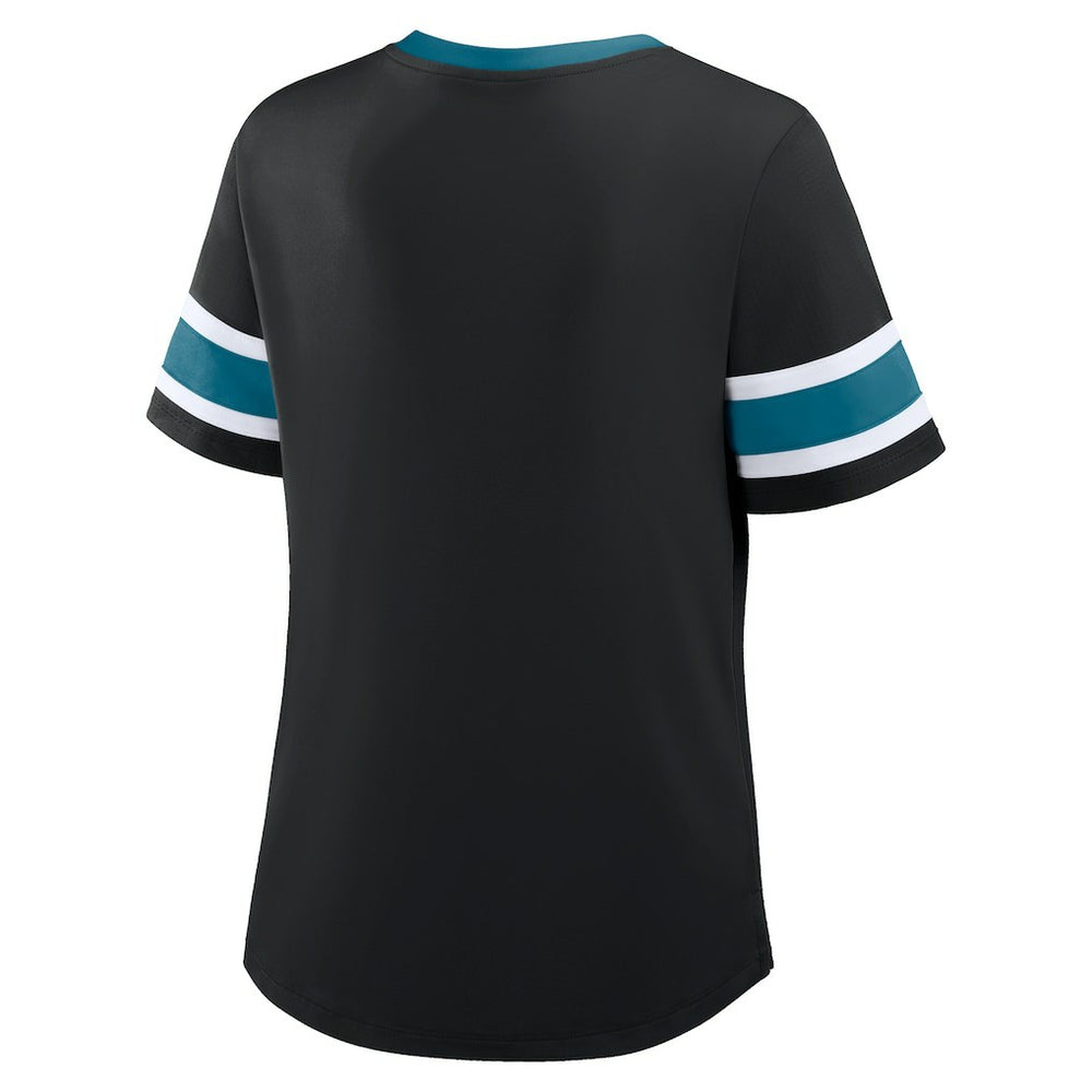 Fanatics Jacksonville Jaguars Women's Redzone Draw Play Athena Lace-Up T-Shirt Black